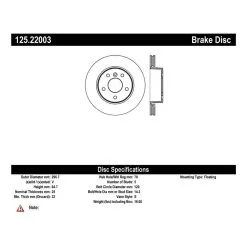125.22003 - Centric Premium High Carbon Alloy Brake Rotor -Performance Parts shop 125.22003 catalog f328