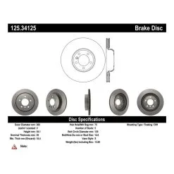 125.34125 - Centric Premium High Carbon Alloy Brake Rotor 13 125.34125 - Centric Premium High Carbon Alloy Brake Rotor -Performance Parts shop 125.34125 catalog 90a1