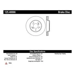 125.40066 - Centric Premium High Carbon Alloy Brake Rotor 13 125.40066 - Centric Premium High Carbon Alloy Brake Rotor -Performance Parts shop 125.40066 catalog b838