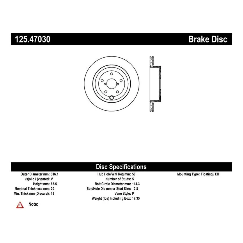 125.47030 - Centric Premium High Carbon Alloy Brake Rotor 7 125.47030 - Centric Premium High Carbon Alloy Brake Rotor - Image 7