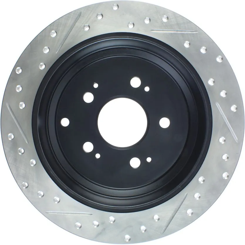 127.40065L - StopTech Sport Drilled & Slotted Brake Rotor; Rear Left 4 127.40065L - StopTech Sport Drilled & Slotted Brake Rotor; Rear Left - Image 4