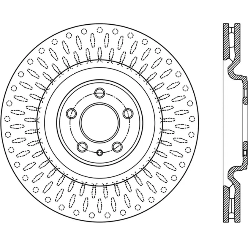 127.61106R - StopTech Sport Drilled & Slotted Brake Rotor; Front Right 6 127.61106R - StopTech Sport Drilled & Slotted Brake Rotor; Front Right - Image 6