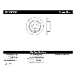 127.63069R - StopTech Sport Drilled & Slotted Brake Rotor; Rear Right -Performance Parts shop 127.63069r catalog 834f
