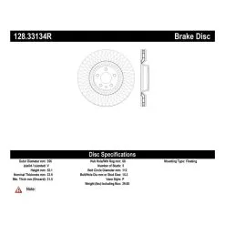 128.33134R - StopTech Sport Cross Drilled Brake Rotor; Front Right -Performance Parts shop 128.33134r catalog 4d15