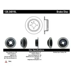 128.34019L - StopTech Sport Cross Drilled Brake Rotor; Rear Left 13 128.34019L - StopTech Sport Cross Drilled Brake Rotor; Rear Left -Performance Parts shop 128.34019l catalog c03b