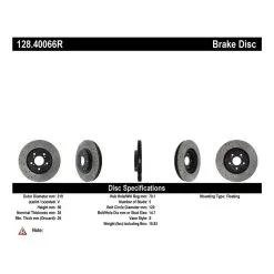 128.40066R - StopTech Sport Cross Drilled Brake Rotor; Front Right -Performance Parts shop 128.40066r catalog 1d1c