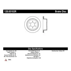 128.65102R - StopTech Sport Cross Drilled Brake Rotor; Rear Right -Performance Parts shop 128.65102r catalog 1fa6