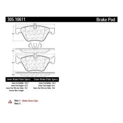305.10611 - StopTech Street Select Brake Pads With Hardware -Performance Parts shop 305.10611 catalog 02c6