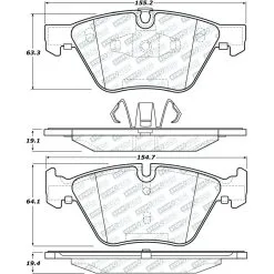 305.10611 - StopTech Street Select Brake Pads With Hardware -Performance Parts shop 305.10611 drawing 62ed