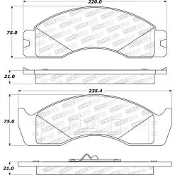308.04110 - StopTech Street Brake Pads With Shims And Hardware -Performance Parts shop 308.04110 drawing 7565