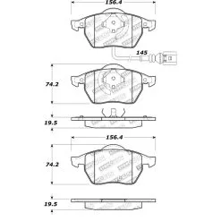 308.06871 - StopTech Street Brake Pads With Shims And Hardware -Performance Parts shop 308.06871 drawing e08c