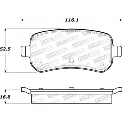 308.10210 - StopTech Street Brake Pads With Shims And Hardware -Performance Parts shop 308.10210 drawing 43d5