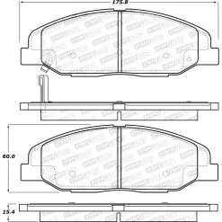 308.13320 - StopTech Street Brake Pads With Shims And Hardware -Performance Parts shop 308.13320 drawing 8d9d