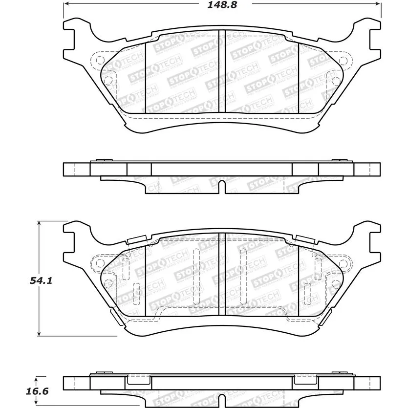 308.16020 - StopTech Street Brake Pads With Shims And Hardware 5 308.16020 - StopTech Street Brake Pads With Shims And Hardware - Image 5