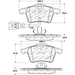 309.09153 - StopTech Sport Brake Pads With Shims And Hardware 11 309.09153 - StopTech Sport Brake Pads With Shims And Hardware -Performance Parts shop 309.09153 drawing 2613