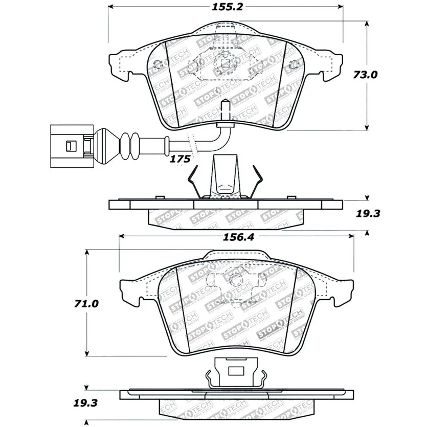 309.09153 - StopTech Sport Brake Pads With Shims And Hardware 5 309.09153 - StopTech Sport Brake Pads With Shims And Hardware - Image 5