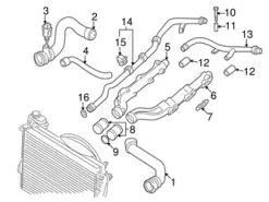 Genuine BMW 11531406921 Coolant Pipe; Left - BMW