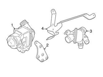 Genuine BMW 11537605058 Engine Coolant Thermostat Bracket - BMW 1 Genuine BMW 11537605058 Engine Coolant Thermostat Bracket - BMW