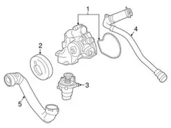 Genuine BMW 11537848500 Radiator Coolant Hose; Water Pump To Cylinder Head - BMW