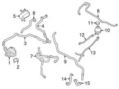 Genuine BMW 11538529933 Engine Coolant Overflow Hose - BMW
