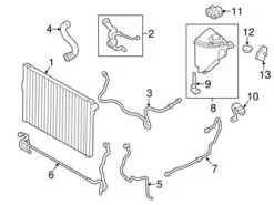 Genuine BMW 17127639462 Radiator Coolant Hose - BMW
