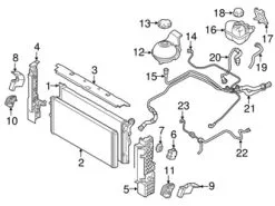 Genuine BMW 17127640839 Radiator Coolant Hose - BMW