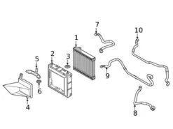 Genuine BMW 17127856734 Radiator Coolant Hose; Left - BMW