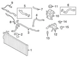 Genuine BMW 17137606025 Engine Coolant Recovery Tank Bracket - BMW
