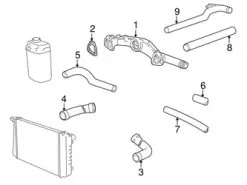 Genuine BMW 64218385275 Radiator Coolant Hose - BMW