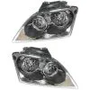DIY Solutions - Halogen Headlight Assembly Set Of 2 - 2004 - 2006 Chrysler Pacifica (From 06/09/2003) - LHT03378