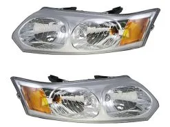 DIY Solutions - Headlight Assembly Set Of 2 - 2003 - 2007 Saturn Ion 4 Door Sedan - LHT03286