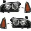 DIY Solutions - Halogen Headlight And Cornering Light Kit 4 Piece Set - 2007 - 2010 Dodge Charger (From 11/08/2006) - LHT04238