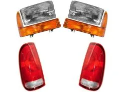 DIY Solutions - Headlight Tail Light Cornering Light Kit - 6 Piece - 1999 - 2000 Ford F-350 Super Duty - LHT04315