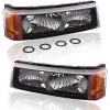 Brock - Left And Right Turn Signal Light Set - 2003 - 2006 Chevrolet Silverado 2500 HD (without Lower Body Cladding) - 1224-0062S