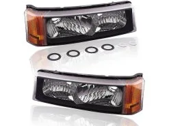 Brock - Left And Right Turn Signal Light Set - 2003 - 2006 Chevrolet Silverado 2500 HD (without Lower Body Cladding) - 1224-0062S