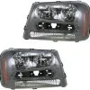 DIY Solutions - Headlight Assembly Set - 2002 - 2009 Chevrolet Trailblazer With Full Width Grille Bar - LHT03314