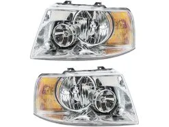 DIY Solutions - Headlight Assembly - Set Of 2 - With Chrome Housing - 2003 - 2006 Ford Expedition - LHT03318