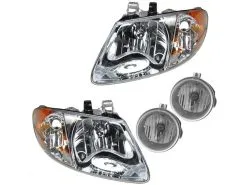 DIY Solutions - Headlight And Fog Light Kit - 4 Piece - 2005 - 2007 Dodge Grand Caravan - LHT04181