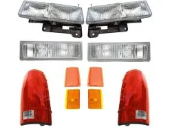 DIY Solutions - Headlight And Tail Light Parking Light Kit 10 Piece Set - 1990 - 1993 Chevrolet C1500 (with Composite Headlights) - LHT04327