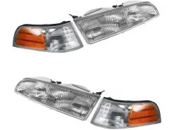 DIY Solutions - Headlight And Cornering Light Kit - 4 Piece - 1992 - 1997 Ford Crown Victoria Base - LHT04134