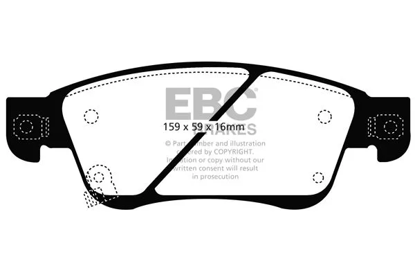 DP21807 - EBC Greenstuff 2000 Brake Pads; Front 2 DP21807 - EBC Greenstuff 2000 Brake Pads; Front - Image 2