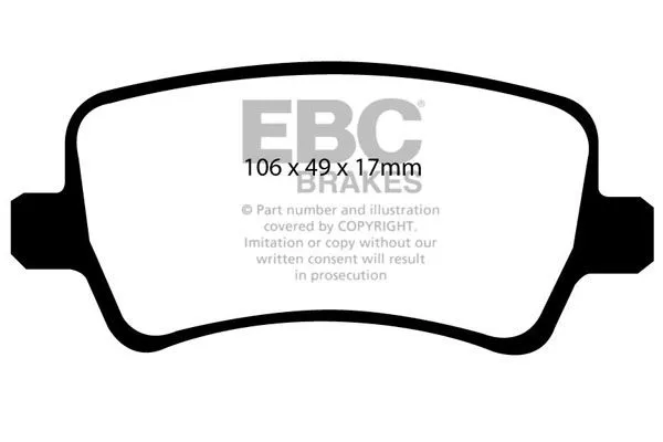 DP31934C - EBC Redstuff Brake Pads; Rear 2 DP31934C - EBC Redstuff Brake Pads; Rear - Image 2