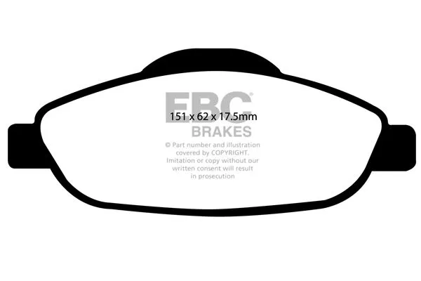 DP21978 - EBC Greenstuff 2000 Brake Pads; Front 2 DP21978 - EBC Greenstuff 2000 Brake Pads; Front - Image 2