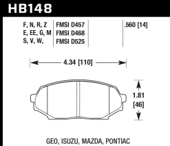 HB148S.560 - Hawk HT-10 Brake Pads; Front 5 HB148S.560 - Hawk HT-10 Brake Pads; Front -Performance Parts shop HB148 04ff