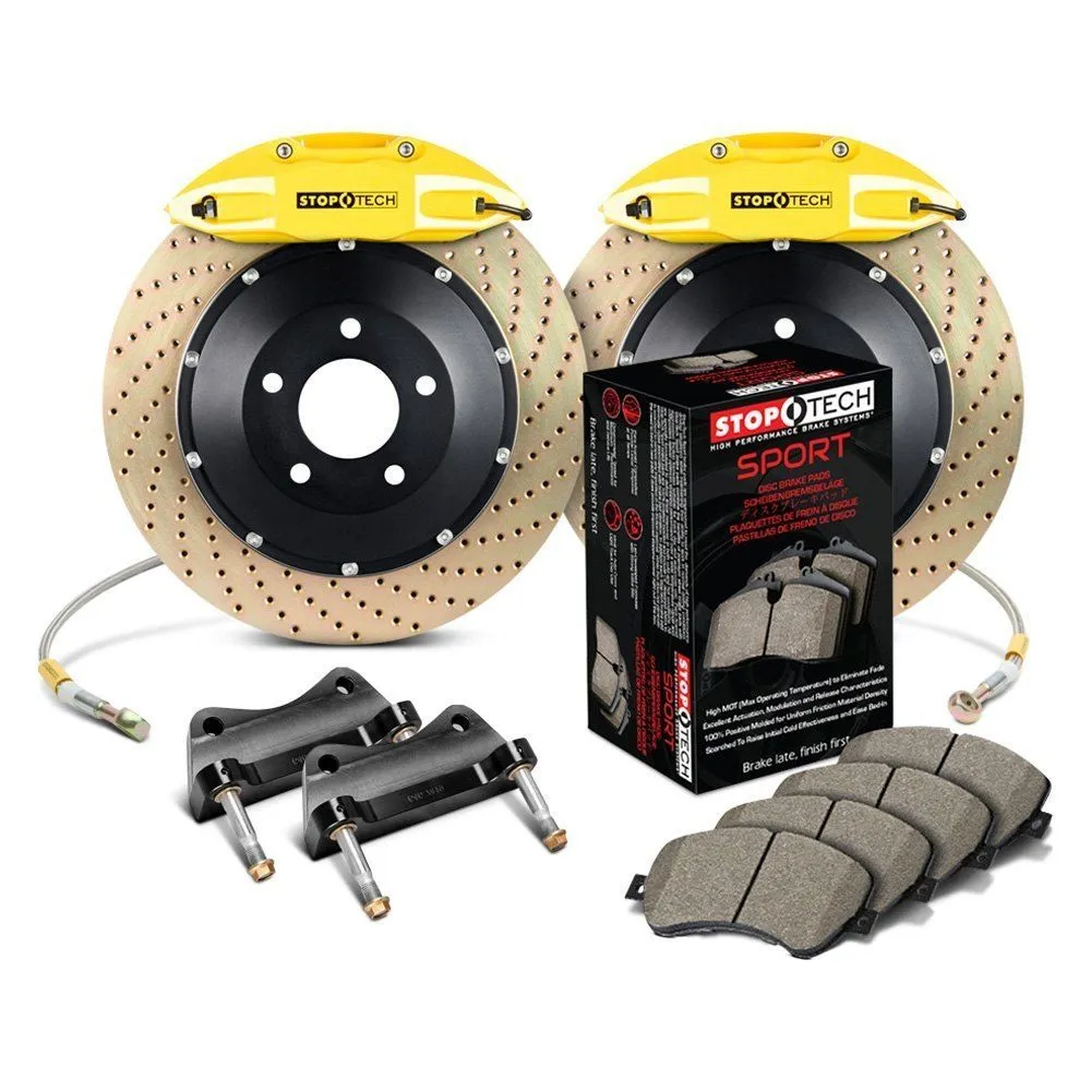 StopTech Sport Big Brake Kit - Rear - 345x28mm Drilled & Zinc Coated - ST-41 Yellow 1 StopTech Sport Big Brake Kit - Rear - 345x28mm Drilled & Zinc Coated - ST-41 Yellow