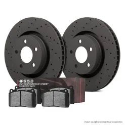 HKC5020.557B - Hawk Brake Kit - HPS 5.0 Pads & Talon Slotted & Drilled Discs; Rear