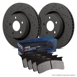 HKC4882.458F - Hawk Brake Kit - HPS Pads & Talon Slotted & Drilled Discs; Rear