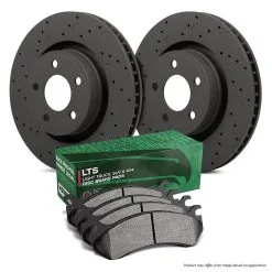 HKC4379.332Y - Hawk Brake Kit - LTS Pads & Talon Slotted & Drilled Discs; Front