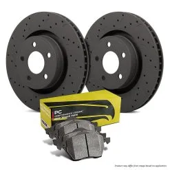 HKC4964.387Z - Hawk Brake Kit - PC Pads & Talon Slotted & Drilled Discs; Front
